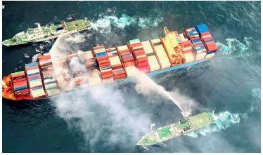 Cargo carrier structurally stable and operational after fire  coast guard
