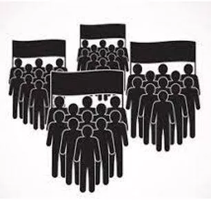 Faction - A small organized dissenting group within a larger one, especially in politics. (दल) 