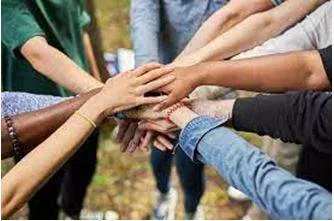 Gathered - To come or be brought together in a group