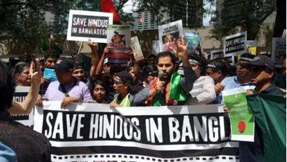 Protesters in canada demand protection for minorities in bangladesh