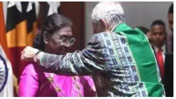 Pm modi hails president murmu for being conferred with timor leste's highest honour