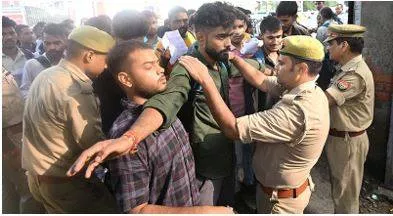 U p  police constable recruitment exam begins amid tight security