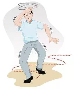 Staggering - To walk or move unsteadily, as if about to fall. (लड़खड़ाना)