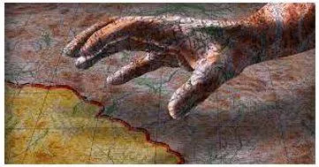 Annexed - A formal act whereby a state proclaims its sovereignty over territory hitherto outside its domain. (राज्य-हरण) 