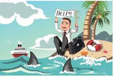 Stranded - Unable to leave somewhere because of a problem such as not having any transport or money. (असहाय) 