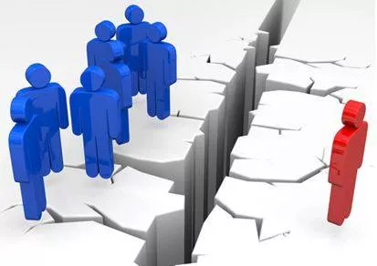 Alienated - To make someone feel that they are different and not part of a group. (अलग-थलग) 