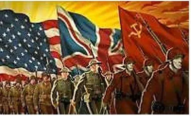 Allies - A state formally cooperating with another for a military or other purpose. (मित्र-राष्ट्र)