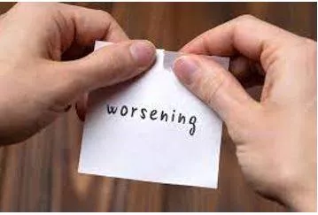 Exacerbated - To make something worse, especially a disease or problem.
