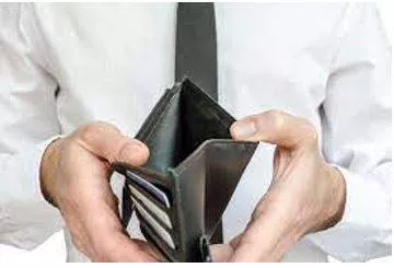 Strapped - Short of money.