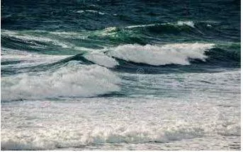 Surge - Increase suddenly and powerfully. (बढ़ती) 