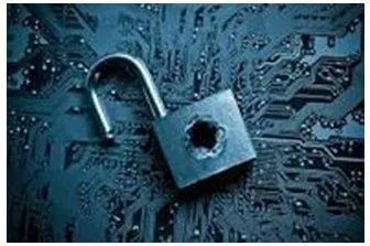 Breached - Make a gap in and break through (a wall, barrier, or defence).