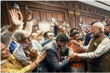 Modi celebrates his return to power at diaspora event held in new york