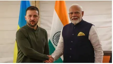 Pm narendra modi meets ukraine's zelensky in new york  reaffirms peace support