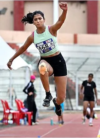 Poorva claims triple jump gold with meet record