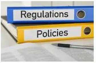 Regulations - A rule or directive made and maintained by an authority.  (नियमों) 