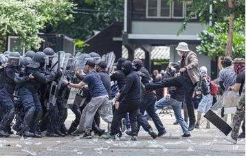 Insurgency - A person who rises in active revolt, typically against an established government or authority. (विद्रोही)