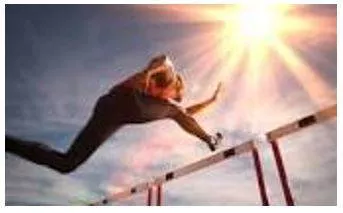 Hurdle - One of a series of upright frames over which athletes in a race must jump.