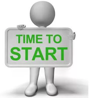 Commence - To begin or start something. (शुरू किया)