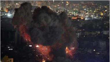 Palestinian officials say an israeli airstrike has killed 20 people in northern gaza