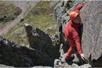 Scramble - To move or climb quickly but with difficulty, often using your hands to help you. (संघर्ष) 