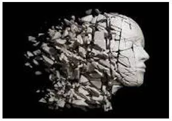 Fragmented - Break or cause to break into fragments. (खंडित)