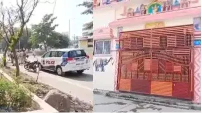 Explosion near temple in hyderabad  priest injured  probe under way