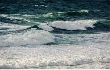 Surge - Increase suddenly and powerfully. (बढ़ती) 