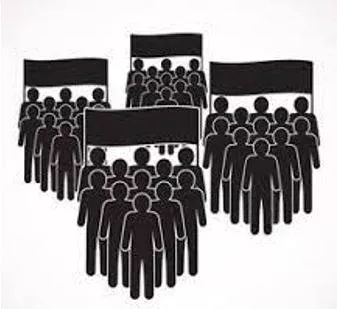 Faction - A small organized dissenting group within a larger one, especially in politics. (दल) 