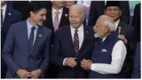 At g20 summit  pm modi and justin trudeau stand in the same frame  see pic 