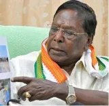 Cong  targets bjp for hosting event attended by son of lottery baron in puducherry 