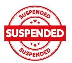 Suspension - Imposed by a judge or court but not enforced as long as no further offence is committed within a specified period. (निलंबन) 