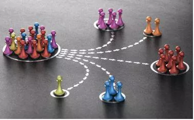 Segregated - The policy of keeping one group of people apart from another and treating them differently, especially because of race, sex, or religion
