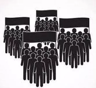 Faction - A small organized dissenting group within a larger one, especially in politics. (दल) 