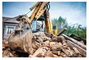 Demolishing - Pull or knock down (a building). (ध्वस्त)