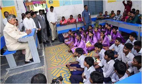 Naidu starts parents teachers meeting in a p  govt  schools  calls to revolutionise system 