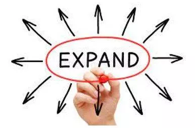 Expand - To become or to make something bigger. (फैलना या फैलाना) 