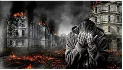 Destruction - The action or process of causing so much damage to something that it no longer exists or cannot be repaired. (विनाश) 