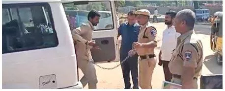 Police taking tribal farmer to hospital in handcuffs triggers row in telangana