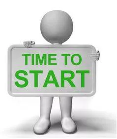 Commencement - To begin or start something. (शुरू किया)