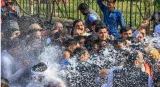 Cong  holds protest in jaipur against bjp over adani issue  march stopped by police