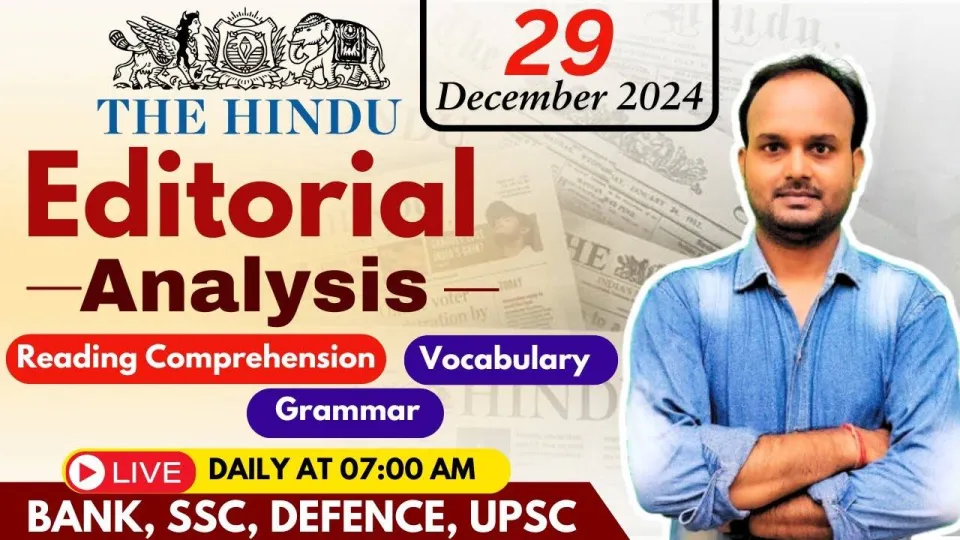 29 december 2024 | the hindu analysis | the hindu vocab by sanjeev sir