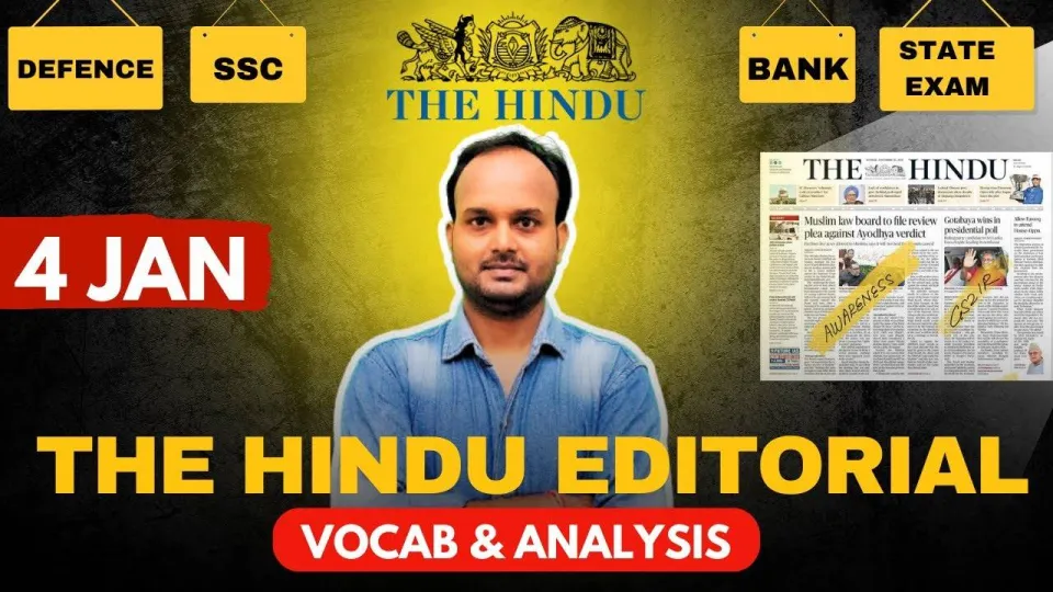 4 jan 2025 | the hindu analysis | the hindu vocab by sanjeev sir