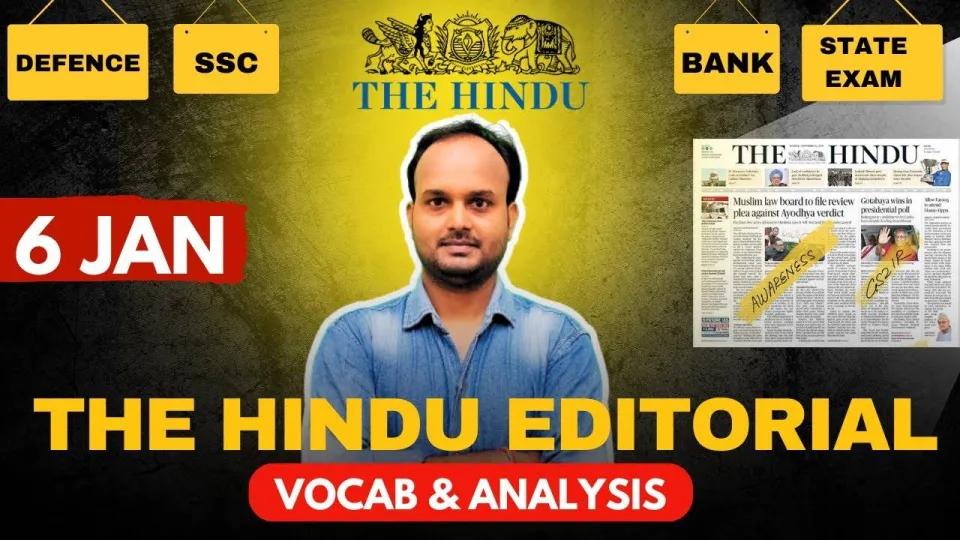 The hindu analysis | the hindu vocab by sanjeev sir