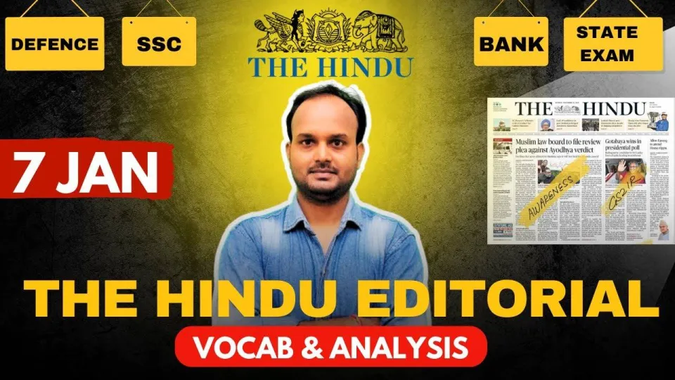 7 jan 2025 | the hindu analysis | the hindu vocab by sanjeev sir
