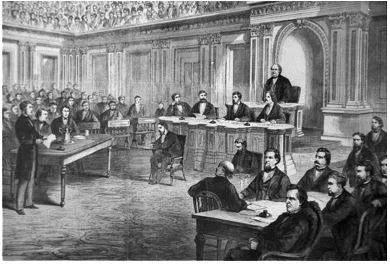 Impeached - An act of calling into question the integrity or validity of something.