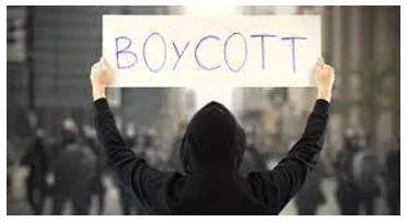 Boycotted - Withdraw from commercial or social relations with (a country, organization, or person) as a punishment or protest.
