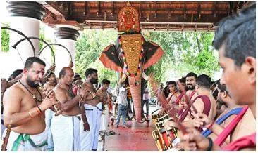 New life sized mechanical elephant to assist kerala temple in ceremonies