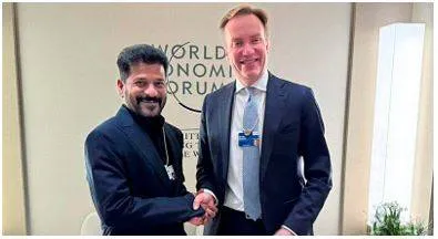 Wef chief  ceo write to revanth reddy  thank him for his support