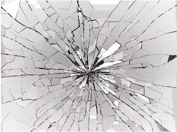 Shattering - Broken into many small pieces, or deeply upset and emotionally devastated.