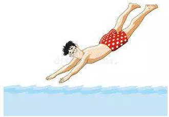 Plunging - Jump or dive quickly and energetically. (कूद पड़े)